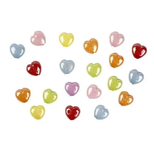 Heart Beads, 25x15 mm