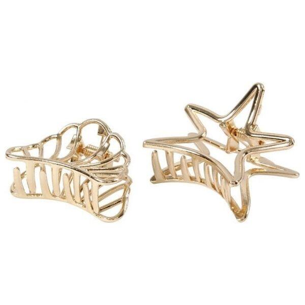 Hair claws, gilded, 2 pcs