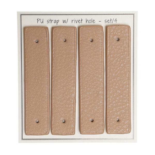 Go Handmade Straps for rivets, 8,5 x 1,8 cm, 4 pcs Apricot