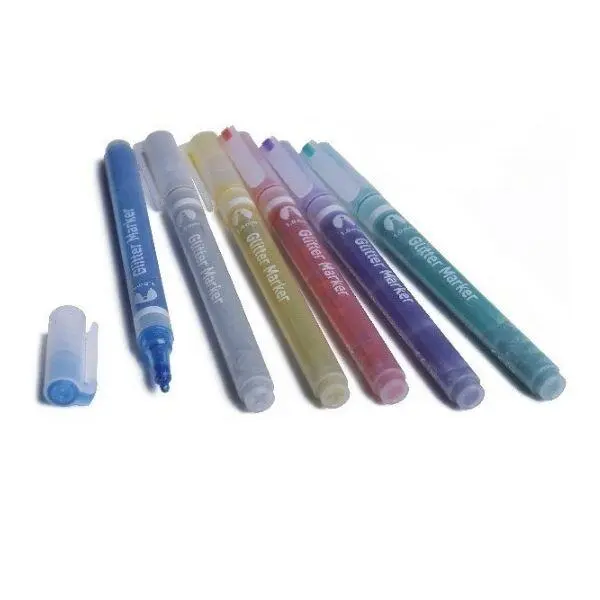 Stone Marker with glitter, 6 pcs. Ass.