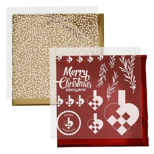 Deco Foil and transfer sheet, 15x15 cm, 4 sheets Christmas