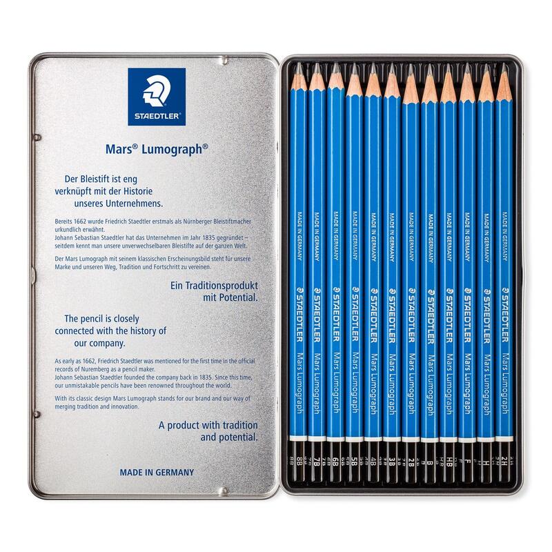 STAEDTLER Mars Lumograph Pencils, 12 pcs