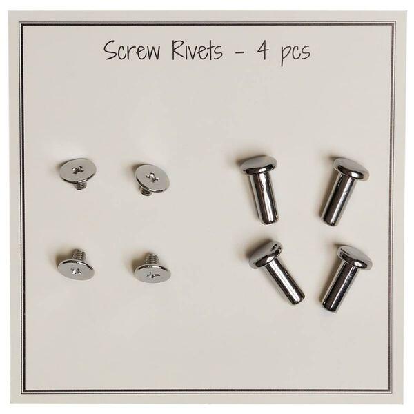 Go Handmade Screw Rivets 14mm, 4 pcs, Silver