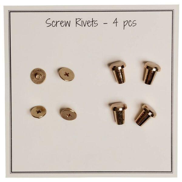 Go Handmade Screw Rivets 10mm, 4 pcs, Gold