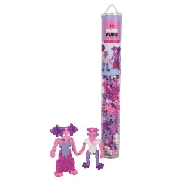 Plus-Plusin Pipes, Glitter Mix, 100 pcs