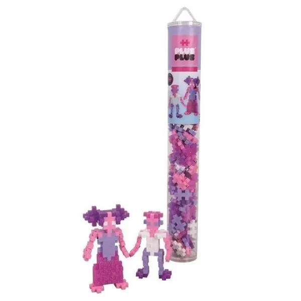 Plus-Plusin Pipes, Glitter Mix, 100 pcs