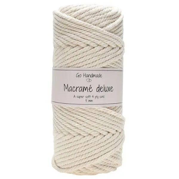 Go Handmade Macramé Cord Deluxe 50 m, 5 mm