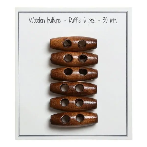 Go Handmade Duffle 30 mm, 6 pcs Brown