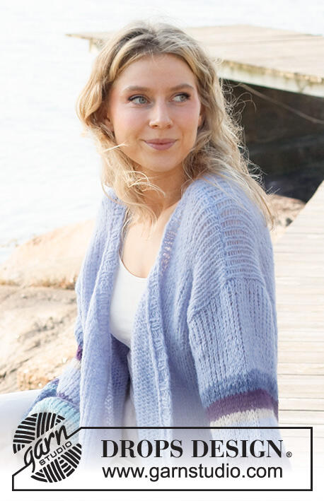 221-23 Blue Sunrise Jacket by DROPS Design