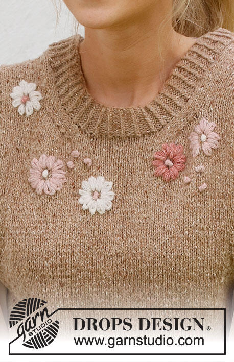 222-43 Flower Harmony Vest by DROPS Design