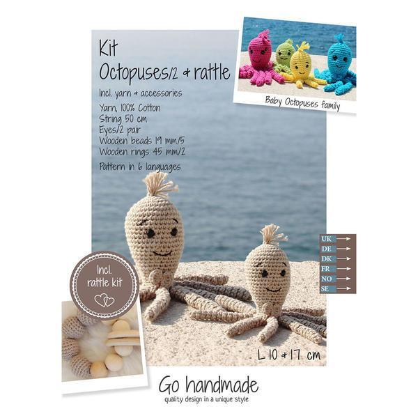 Go Handmade Crochet Kit Octopusses and rattle