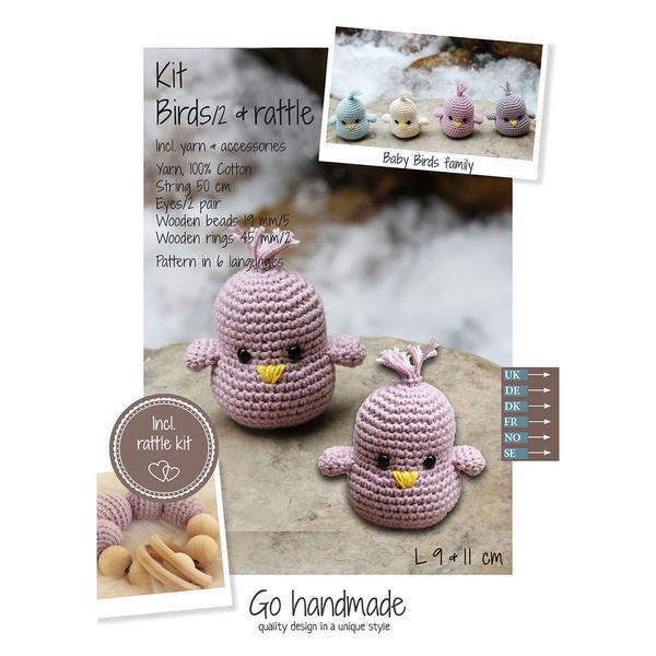 Go Handmade Crochet Kit Baby Birds and Rattle