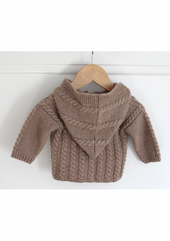 96251 - Cabled jacket with hood