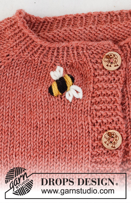 42-4 Little Bee Cardigan by DROPS Design
