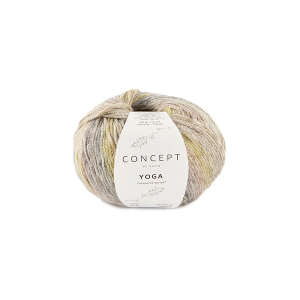 Katia Yoga 210 Green-Rose-Light brown