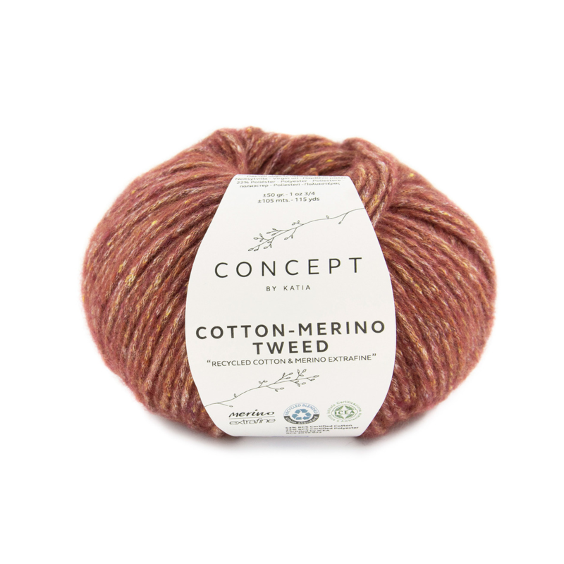 Katia Cotton-Merino Tweed 500 Red