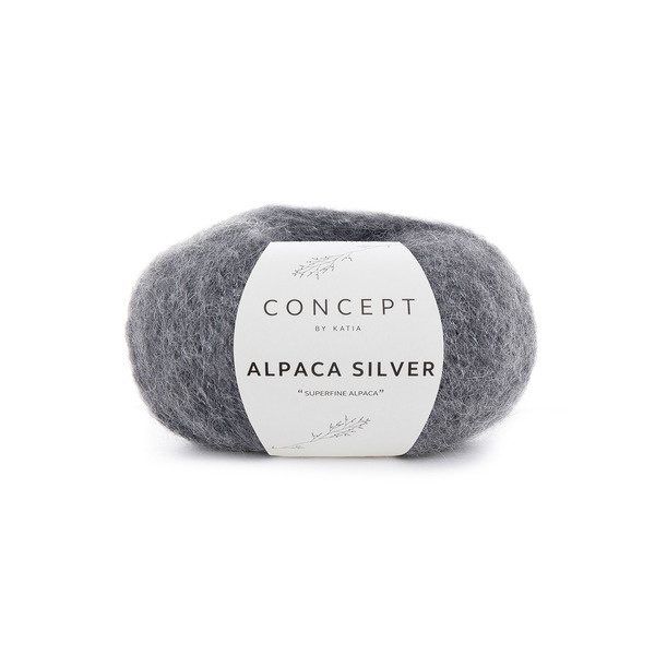 Katia Alpaca Silver 256 Dark grey-silver
