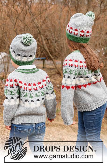 44-17 Christmas Time Cardigan by DROPS Design