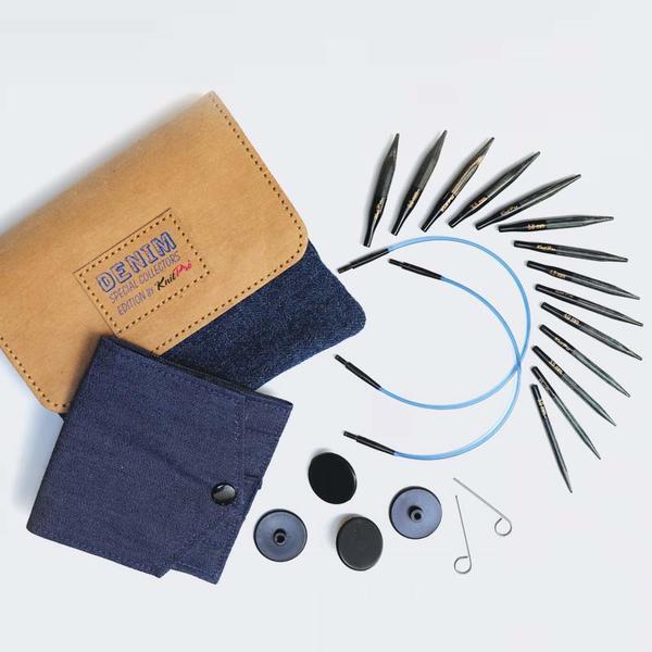 KnitPro Indigo Wood "Mini" Interchangeable Circular Needle Set