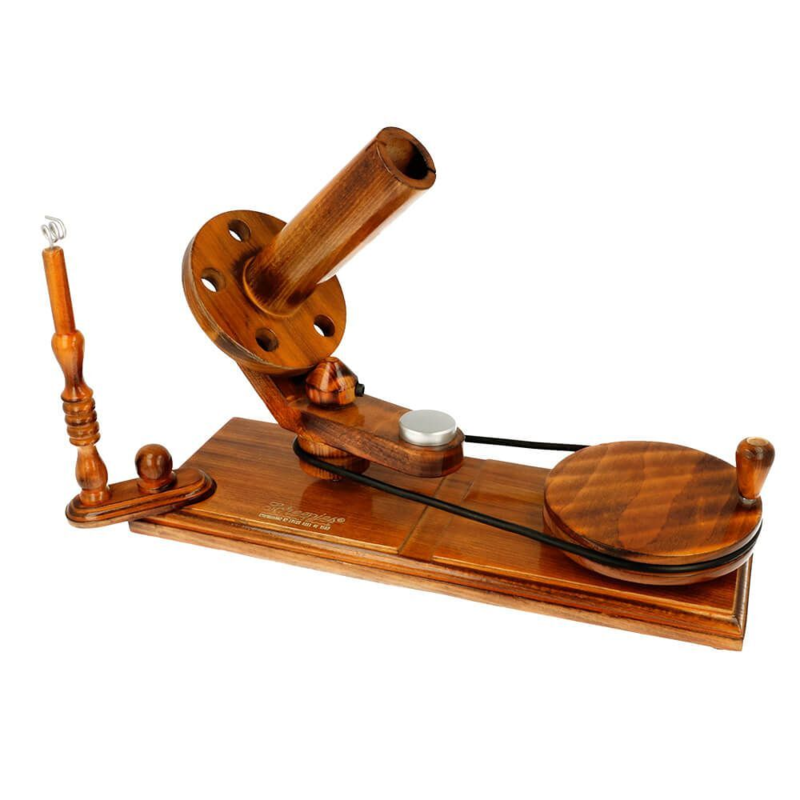 Scheepjes Ball Winder W. Table Clamp, Beech Wood Walnut