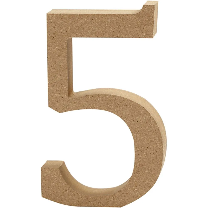 Number, MDF, 13 cm, 1 pcs