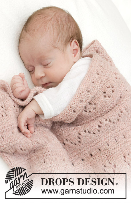 46-9 Pink Sea Blanket by DROPS Design