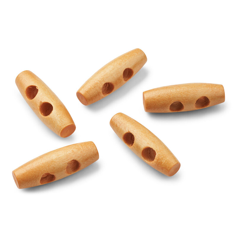 LindeHobby Duffel Buttons, Beige, 30 mm, 5 pcs