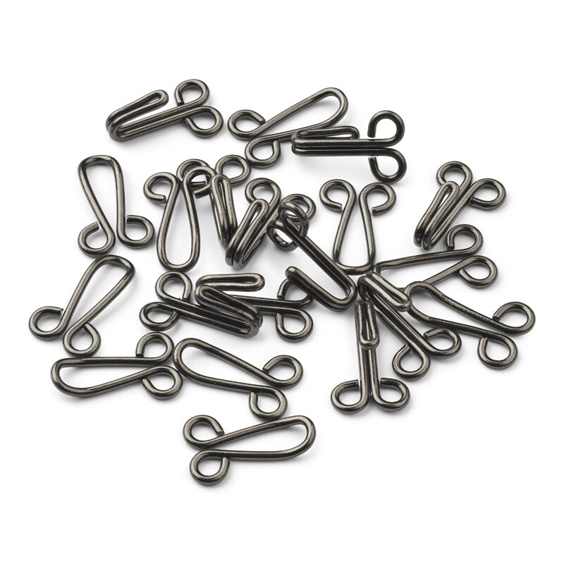 LindeHobby Hooks, Black, 12x32mm, 10 sets