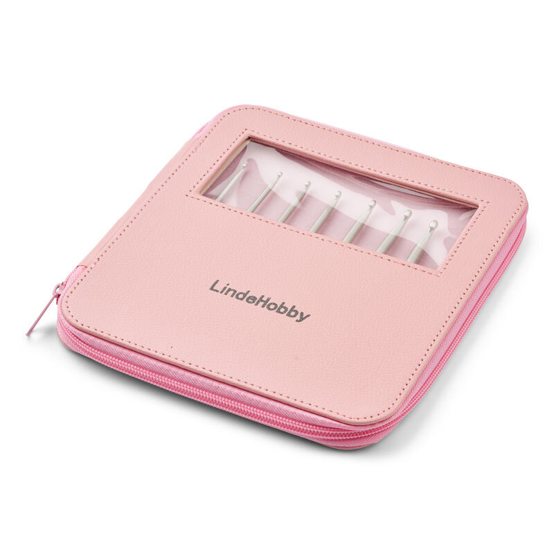 LindeHobby Crochet Hook Set, Pink, 9 sizes