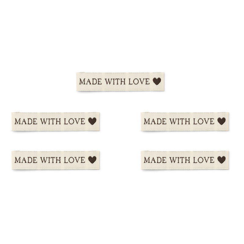 LindeHobby Made With Love, Label with Motif (7 cm x 1 cm)