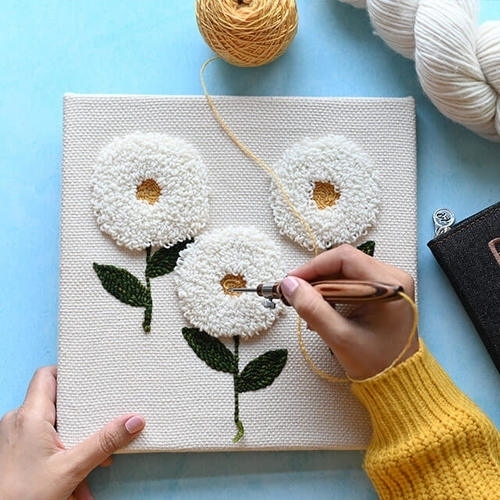 Knitpro Punch-Needle Fabric Frames, Square, 2 pieces