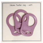 Go Handmade Silikone Suttekæde Adapter 3 stk Ensfarvet gammelrosa