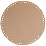 Go Handmade Bag  Basket Base, PU Leather, Round, 25 cm 22382 Apricot