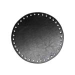 Go Handmade Bag  Basket Base, PU Leather, Round, 17 cm 22308 Black