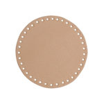 Go Handmade Bag  Basket Base, PU Leather, Round, 17 cm 22396 Apricot