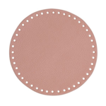 Go Handmade TaskeKurve Base, PU Læder, Rund, 20 cm 22386 Rose