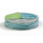 Læderlook snor rund 1mm x 5m 89 Aqua blå