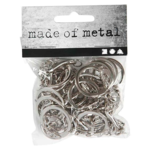 Nøgleringe med kæde, 25 stk