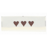 Go Handmade Vævet Label, Dobbeltsidet, 50 x 11,5 mm, 10 stk Bagside