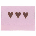 Go Handmade Vævet Label, Dobbeltsidet, Pink, 35 x 19 mm, 10 stk Bagside