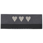 Go Handmade Vævet Label, Dobbeltsidet, Handmade with love, 50 x 11,5 mm, 10 stk Bagside