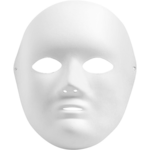 Helmaske, 1 stk Papirpulp - H 22 cm, B 17 cm