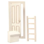 Door, mailbox & ladder 8 x 18 cm