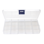 Plastic box with lid Transparent 17.6 x 10 cm, 15 compartments