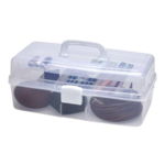Plastic box with lid Transparent 39.5 x 19.5 cm, 10 compartments