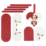 Braided Christmas hearts nutcracker