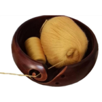 HobbyArts Yarn bowl Dark Pine Wood Low