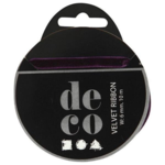 Velvet Ribbon 10 m Dark Purple