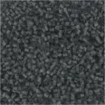 Glass tube beads 1,7 mm Transparent grey