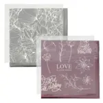 Deco Foil and transfer sheet, 15x15 cm, 4 sheets Flowers